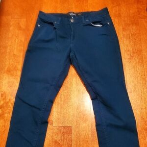 Jordache Skinny Jeans Women's Size 16 Dark Peacock Green Stretch 99166 Mid Rise‎